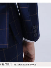 Load image into Gallery viewer, Formal Kids Plaid Tuxedo Suit
