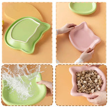Load image into Gallery viewer, 1PC Cat-Shaped Pet Bowls, Pastel Color Cute Animal Design, Non-Slip Pet Food Dish, Ideal for Cats, Trendy Pet Accessory for Home
