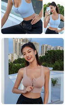 Load image into Gallery viewer, High-strength Shockproof Front-zip High Elasticity Anti-sagging Plus-size 100% Nylon High Support Seamless Sports Bra Beautiful
