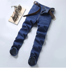 Load image into Gallery viewer, 2025 Men's Jeans Casual Stretch Classic Blue Black Denim Pants Men's Texture Jeans Versatile Item Interprets Denim Fashion offic
