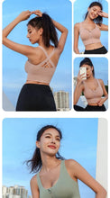 Load image into Gallery viewer, High-strength Shockproof Front-zip High Elasticity Anti-sagging Plus-size 100% Nylon High Support Seamless Sports Bra Beautiful
