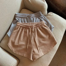 Load image into Gallery viewer, High Waist Drawstring Sweat Shorts
