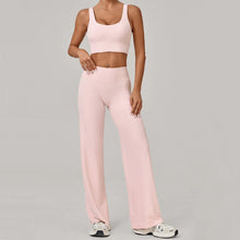 Load image into Gallery viewer, 2PCS Yoga Set Women Yoga Pant Workout Tracksuit Sportswear Gym High Waist Straight Leg Bottoms Fitness Bta Sports Suit XP01
