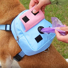 Load image into Gallery viewer, Waterproof Pet Backpack For Dogs Puppy Bag With Harness Collar Outdoor Travel Dog Snacks Backpack French Bulldog Dog Accessories
