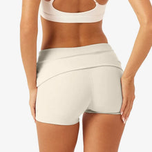 Load image into Gallery viewer, C-B Women's Yoga Set: Long-sleeved V-neck T-shirt &amp; High-waisted Cuffed Shorts &amp; Leggings, Suitable for Gym Workouts.
