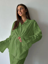 Load image into Gallery viewer, Cotton Two Piece Nightwear Set
