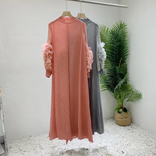 Load image into Gallery viewer, Women Elegant Evening Party Dresses 2025 Summer New Solid Colour Classic Long Sleeve Plate Flower Design Prom Dresses Female
