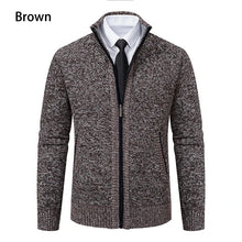 Load image into Gallery viewer, Stand Collar Fleece Zip Cardigan
