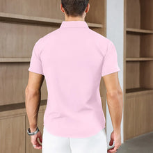 Load image into Gallery viewer, New Men's Business Casual Solid Color Short Sleeved Shirt for Summer Fashion No Ironing Comfortable and Versatile Top
