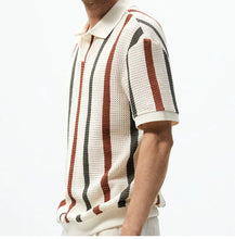 Load image into Gallery viewer, Striped Knit Polo
