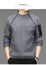 Load image into Gallery viewer, Men's Sweatshirs Spring Fall Long-sleeved T-shirt Top Loose Trend Round Neck Bottoming Shirt Lightweight Casual Sports
