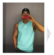 Load image into Gallery viewer, Mens Workout Tank Tops Mash Fabric Quick Dry Muscle Sleeveless Shirts Cut Off Slim Fit  Bodybuilding Gym Tees Singlet
