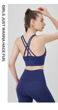 Load image into Gallery viewer, New Summer Sexy Sports Bras Women Fitness Vest Sports Top Cross Back Yoga Bra Running Fitness Breathable Shockproof Yoga Bra
