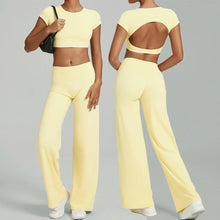 Load image into Gallery viewer, 2PCS Yoga Set Women Yoga Pant Workout Tracksuit Sportswear Gym High Waist Straight Leg Bottoms Fitness Bta Sports Suit XP01
