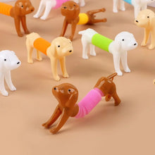 Load image into Gallery viewer, 10Pcs Stretchable Dog Stress Relief Pop Tubes Toy Kids Birthday Party Favors Pinata Filler Telescoping Sensory Squeeze Toy
