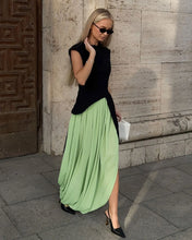 Load image into Gallery viewer, Irregular Skirt for Women Spring Summer New Elegant Street Style Skirt Women's Fashion Loose Ruched Draped Side Split Maxi Skirt
