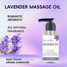 Load image into Gallery viewer, Lavender Massage Oil for Calming, Soothing and Relaxing Muscles Massage Oil for Massage Ideal Body Oil for Skin Moisturizing
