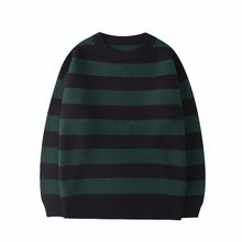 Load image into Gallery viewer, Striped Knitted Sweater Men Women Vintage Tate Langdon Loose Sweaters Harajuku Green Warm Autumn Jumper Pullover Unisex Casual
