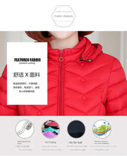Load image into Gallery viewer, Women`s Winter Jackets Coats Overcoats Women Clothing Warm Slim Coat Lady Ultralight Jacket Female Windproof Parka Clothing
