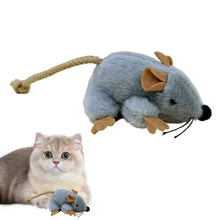 Load image into Gallery viewer, Plush Cat Toy Mouse Realistic Moving Tail with Sound Interactive Kitten Toys for Indoor Cats Hunting Game Play Pet Supplies
