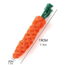 Load image into Gallery viewer, 1pc Pet Knot Toy for Dog and Cat Carrot Shape Dog Chew Toys Cotton Rope Toys for Indoor Dogs Cat Toys Dog Accessories

