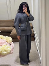 Load image into Gallery viewer, Elegant V-Neck Office Suit Set
