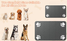 Load image into Gallery viewer, Pet Feeding Mat-Absorbent Pet Placemat for Food and Water Bowl with Waterproof Rubber Backing Quick Dry Water Mat for Dog Cat
