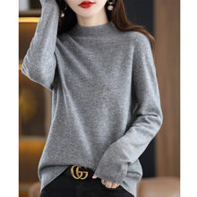 Load image into Gallery viewer, Merino Wool Mock Neck Pullover
