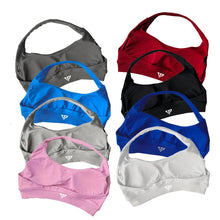 Load image into Gallery viewer, KEEP THAT PUMP Strappy Sports Bra With Logo High Support Womens Yoga Seamless Workout Top Elasticity Fitness Running Gym Bras
