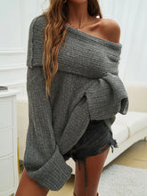 Load image into Gallery viewer, Elegant Off Shoulder Knit Pullover
