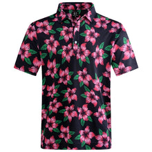 Load image into Gallery viewer, Hawaiian Print Streetwear Polo Shirt
