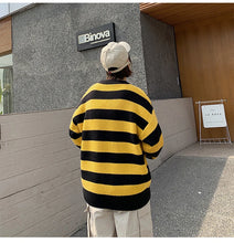 Load image into Gallery viewer, Striped Knitted Sweater Men Women Vintage Tate Langdon Loose Sweaters Harajuku Green Warm Autumn Jumper Pullover Unisex Casual
