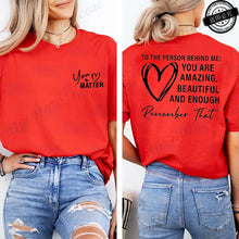Load image into Gallery viewer, Women Tshirts Sport Casual T-Shirts Breathable Short Sleeve Oversized Tshirt To The Person Behind Me: You Are Amazing T-Shirts
