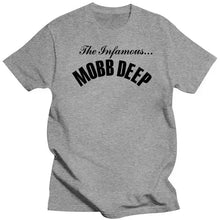 Load image into Gallery viewer, Mens Brand Fashion T-shirt Summer T Shirts Mobb Deep Mens Infamous on Red T-shirt Red Unisex Short Sleeve Male Casual Tee-shirt
