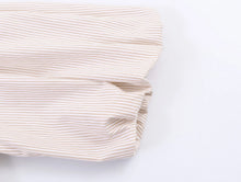 Load image into Gallery viewer, HH Women Elegant Striped Casual Spring Shirt Puff Sleeves Bow Decoration Blouse Female Loose Versatile Single-breasted Blouse
