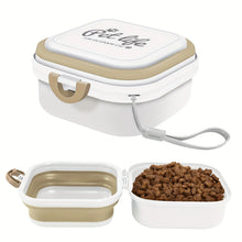 Load image into Gallery viewer, 2-in-1 Portable Dog Bowls Pet Dancer Dog Bowl Durable PP Material Leak-Proof Lid Food Water Feeder for Dogs Pet Bowl 400ml
