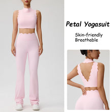 Load image into Gallery viewer, Women Yoga Sets Shockproof Bras&amp;High Waist Hip-lifting Flared Pants Running Workout Pilate Suit Gym Training Clothing Sportswear
