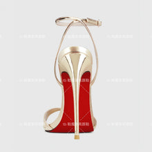 Load image into Gallery viewer, Fashionable and Sexy High Heels 2025 New Pointed Toe Open Toe Straight Buckle Sandals for Women's Fashion Plus Size Shoes
