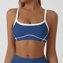 Load image into Gallery viewer, Yoga Sports Bra Color Clashing Shock Absorbing Brassiere Women Full Cup Breathable Gym Tube top Bra Yoga Workout Underwear
