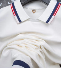 Load image into Gallery viewer, Waffle Stripe Long Sleeve Polo
