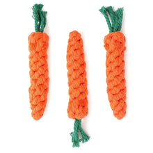 Load image into Gallery viewer, 1pc Pet Knot Toy for Dog and Cat Carrot Shape Dog Chew Toys Cotton Rope Toys for Indoor Dogs Cat Toys Dog Accessories
