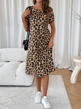 Load image into Gallery viewer, Retro Leopard Print Summer A-Line Dress

