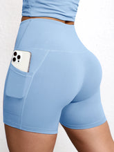 Load image into Gallery viewer, Yoga Shorts with Pockets High Waist Butt Lifting Cyclings Tights Outdoor Workout Jogging Shorts Sportswear Gym Running Short
