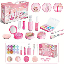 Load image into Gallery viewer, Children's Makeup Toy Set Simulated Beauty Makeup Box Set No Smearing No Liquid 10 Piece Non-toxic Set (Non Real Makeup)
