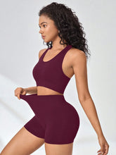 Load image into Gallery viewer, Women Yoga Set Bra Shorts Set Seamless Fitness Tracksuit Gym Running Shorts Sports Set Workout Shockproof Vest Outfit
