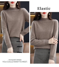 Load image into Gallery viewer, Merino Wool Mock Neck Pullover
