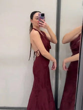 Load image into Gallery viewer, Vintage Deep V Sleeveless Evening Dress
