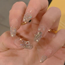 Load image into Gallery viewer, 24pcs Gradient Fake Nails French Ballerina Nail Waterproof Faux Medium Coffin false nails Fingernails Press on Nails Tips
