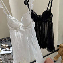 Load image into Gallery viewer, Elegant Lace Nighty Robe Set
