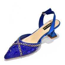 Load image into Gallery viewer, Pointed Toe High Heels Shoes and Matching Bag Set Women Fashion PU Leather Pumps Shoulder Bag Party Wedding Dress Footwear Handb
